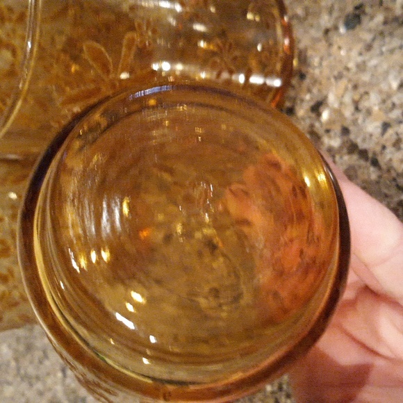 Vintage Libbey Texture Flowers Gold Bouquet 1960's Set Of 4 Glasses - Picture 7 of 9